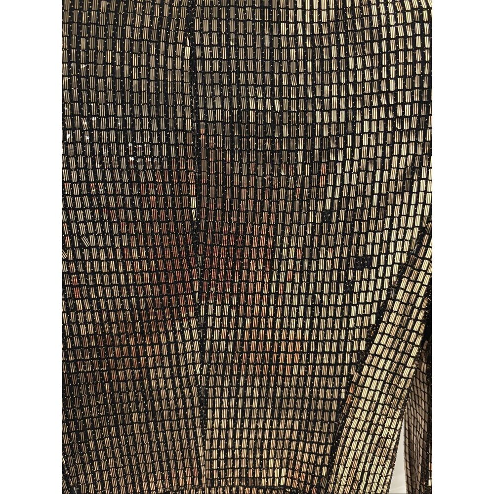 ZARA Gold Sequin Wrap Blazer Tuxedo Dress, XS $159 - Picture 11 of 13